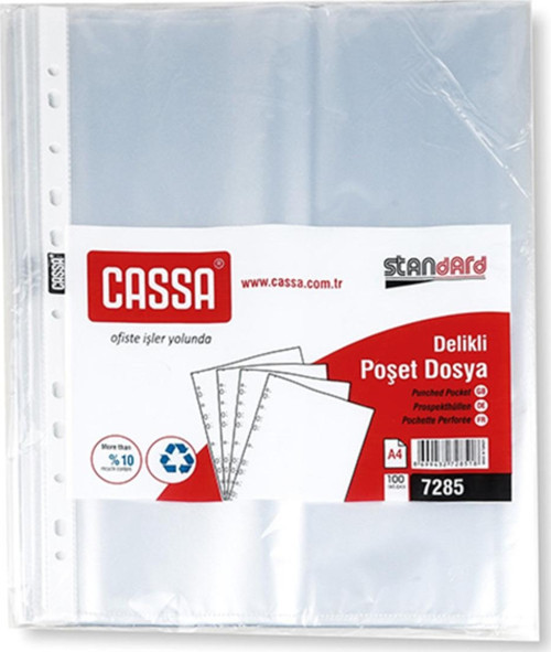 Standart Şeffaf Poşet Dosya 5x100 Adet