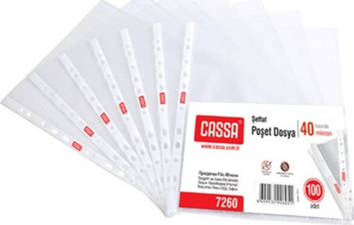 Kristal Şeffaf Dosya 40 Mikron 300 Adet 3 Paket