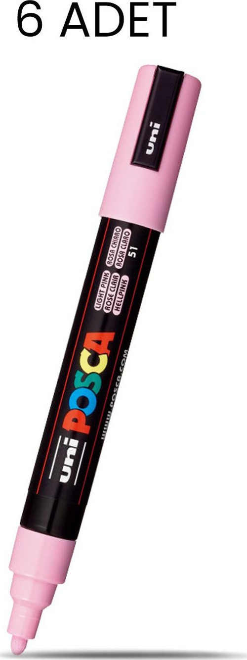 Posca PC-5M Su Bazlı Marker Kalem 6'lı Kutu