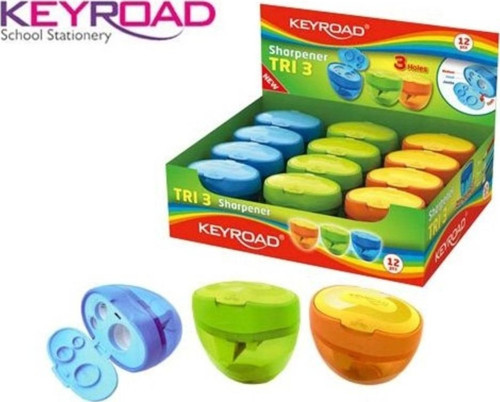 Keyroad 3 Delikli Kalemtıraş 12'li Kutu