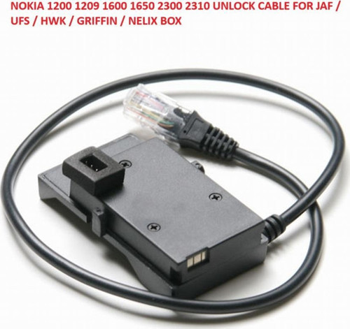 NOKIA 1200 1209 1600 1650 2300 2310 UNLOCK CABLE FOR JAF / UFS / HWK / GRIFFIN / NELIX BOX