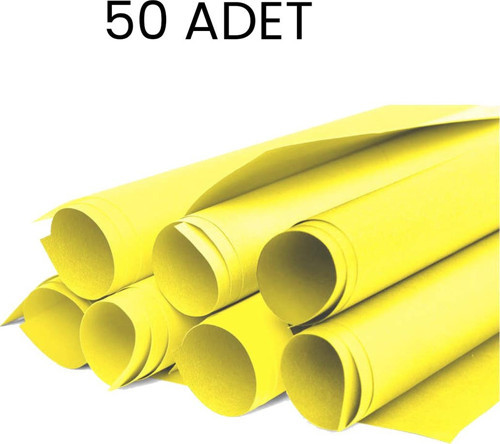Fon Kartonu 50x70 50'li Ekonomik Paket Limon Sarı