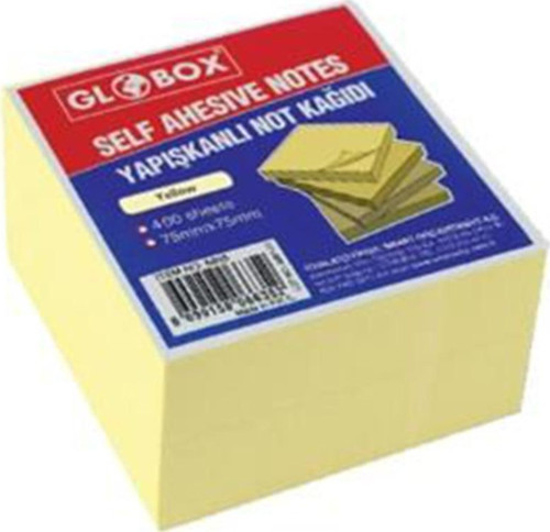 Globox Yapışkanlı Not Kağıdı 75x75 400 Yaprak Sarı