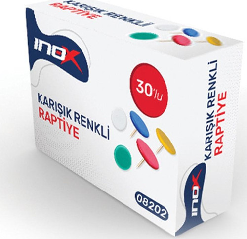 INOX KARIŞIK RENKLİ RAPTİYE 30'LU