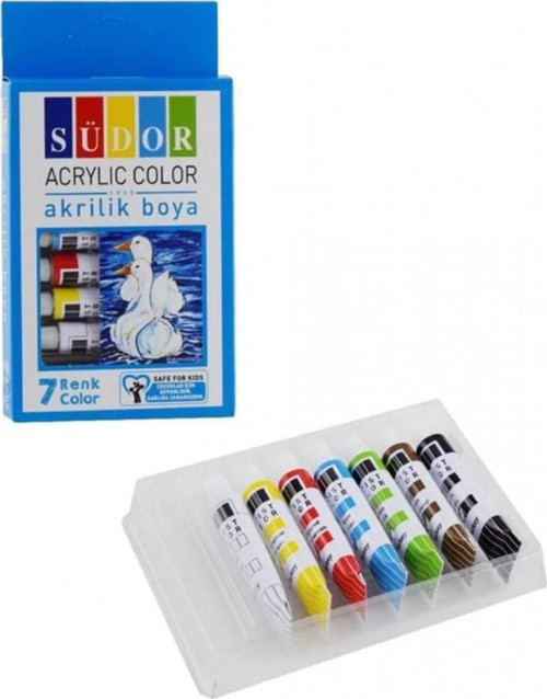 Südor Akrilik Boya Seti Tüp 7 Renk 9ml