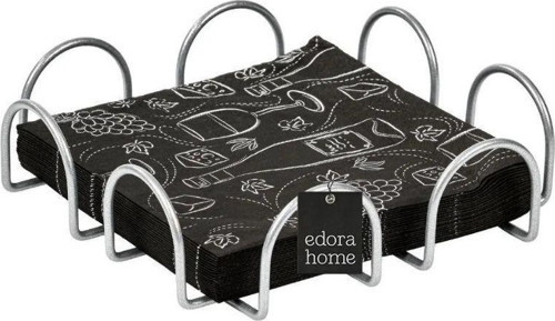 Gümüş Kare 18 Cm Peçetelik,Kafe,Restoran, Otel, Lüks Mutfak Sofra Büyük Boy Peçete-Metal Paslanmaz