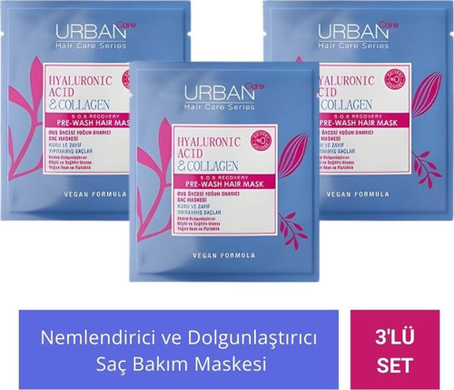 Hyaluronic Acid & Collagen Saç Bakım Maskesi 50 ml x 3 Adet