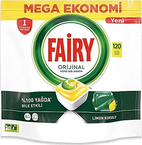 Hepsi Bir Arada 120 Yıkama Bulaşık Makinesi Deterjanı Kapsülü/Tableti Limon Kokulu