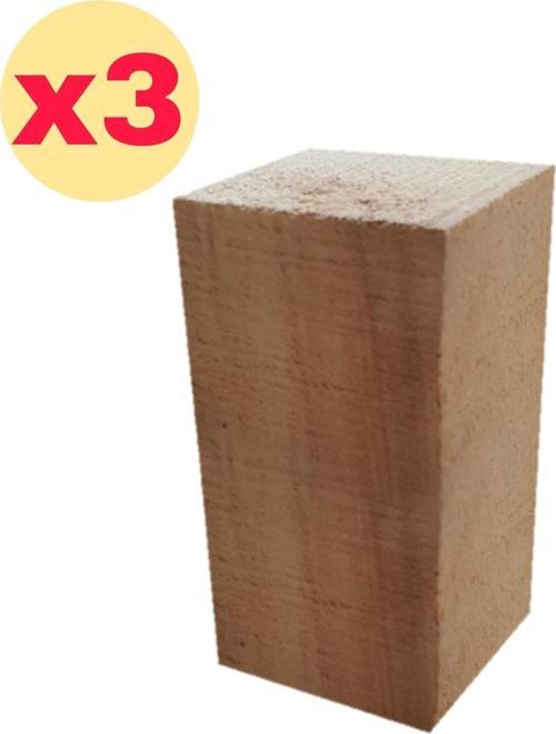 Ahşap Takoz 19 Cm Yatak Palet Yedek Takozu 7X7X19 Cm 3 Adet Çam