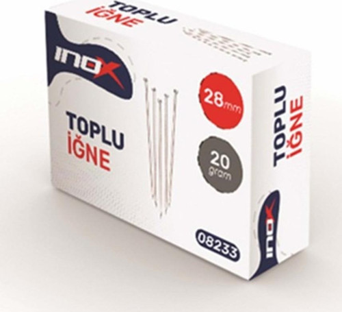 İnox Toplu İğne 28 mm 20 gr 1 Paket