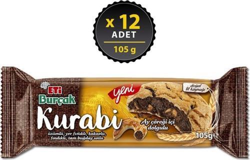 Burçak Kurabi Ay Çöreği İçi Dolgulu Kurabiye 105 g x 12 Adet