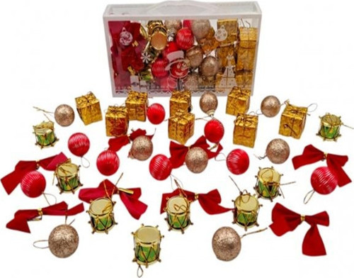Yılbaşı Süsü Karışık Pvc Kutuda 40Lı