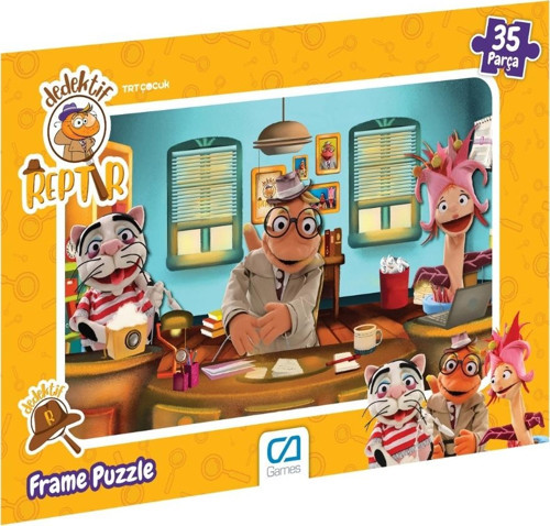 (2'Li Set) CA Games Dedektif Reptır Lisanslı 35 Parça Çerçeveli 34x24cm Çocuk Puzzle Yapboz Serisi