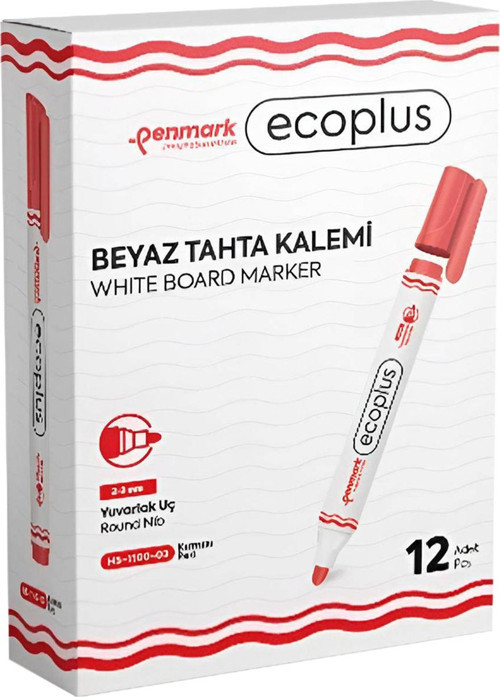 Ecoplus Beyaz Tahta Kalemi 1 Kutu 12'li