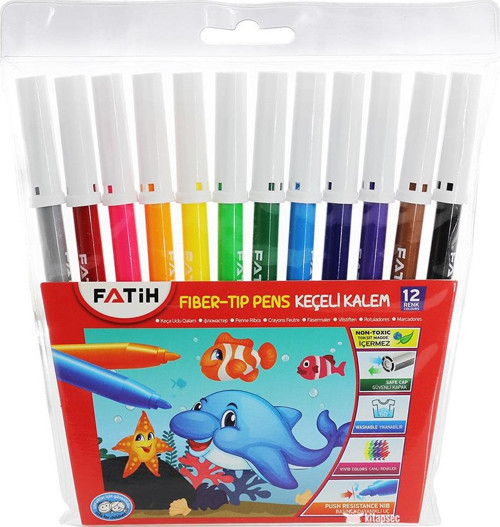 Keçeli Kalem 12 Renk