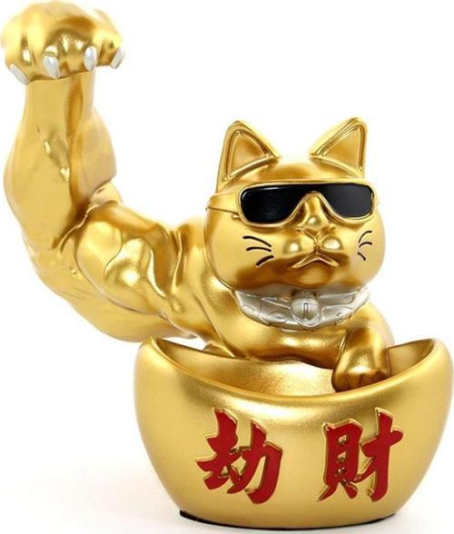 Polyester Şanslı Kedi Figürü Dekoratif Hediyelik