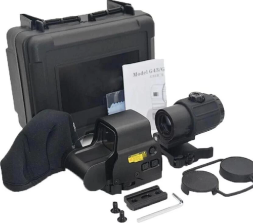 558-G43 Xps2 Hedef İşaretleyici Red Dot - Holografik Nişangâh, 5X Büyütmeli Set-Siyah