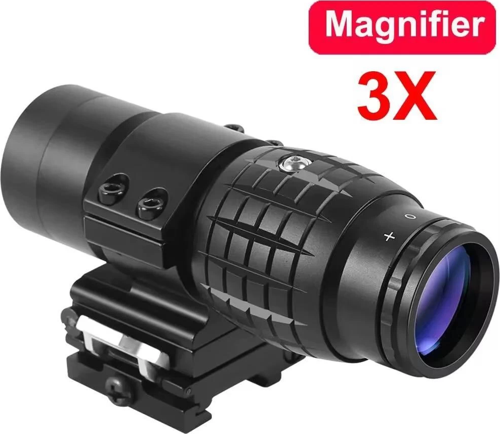 Magnifier 3X Yakınlaştırmalı Dürbün - 22Mm Ray Uyumlu, Katlanır Yaylı Ayaklı