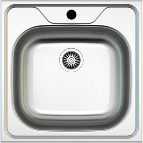 Inset Series AS 04 Düz 48×48 cm, Paslanmaz Çelik Eviye, Mutfak Lavabosu