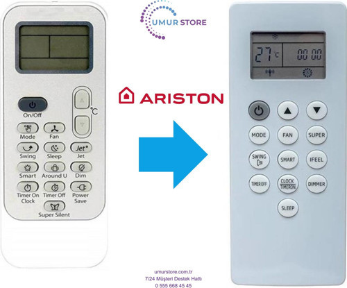 Ariston Hotpoint DG11J1-3A Uyumlu Klima Kumandası
