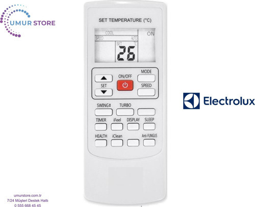 Electrolux EXP26U758HW Uyumlu Mobil Portatif Klima Kumandası