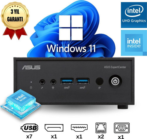 PN42-SN0285AV ATL4 Intel Processor N100 8GB DDR4 128 GB M.2 SSD W11Pro Mini Masaüstü Bilgisayar