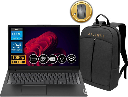 V15 G4 IRU i5-13420H 16GB 1TB SSD FreeDos 15.6" Notebook 83A100NSTX ATL40 + Çanta & Mouse