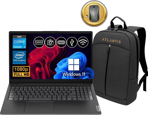 V15 G4 IRU i5-13420H 24GB 1TB SSD W11Pro 15.6" Notebook 83A100NSTX ATL91 + Çanta & Mouse