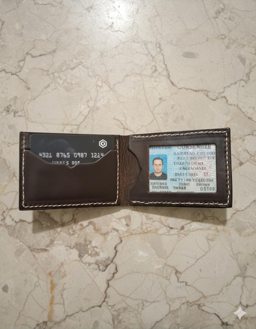 Deri Katlanır Cüzdan Kartlık