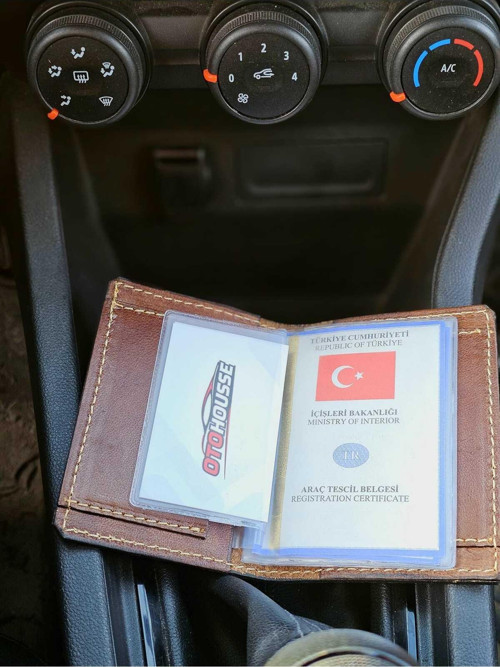 Hakiki Deri Koyu Kahverengi Ruhsatlık Erkek Kadın Cüzdan