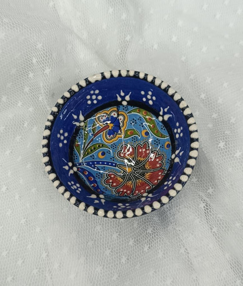 Çini 8 Cm Çerezlik Kase Sosluk Sunumluk Kahvaltılık