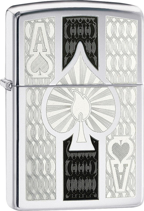 Çakmak 24196 Intricate Spade Design Lighter