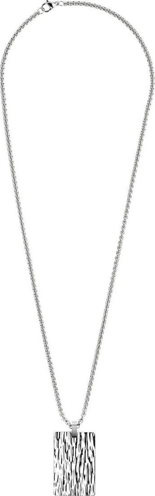 Kolye Stainless Steel Hammered Pendant 60cm 2007176