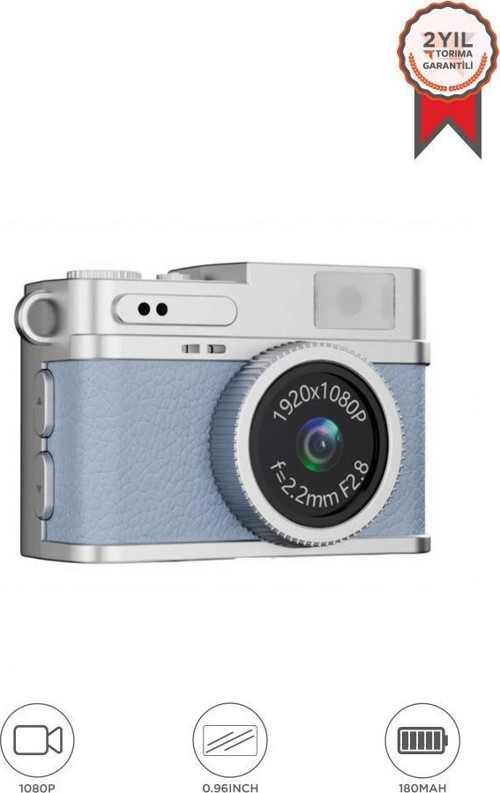 Dijital Fotoğraf Makineleri Video Kamera Mini Anahtarlık 1080P CMR35 Mavi