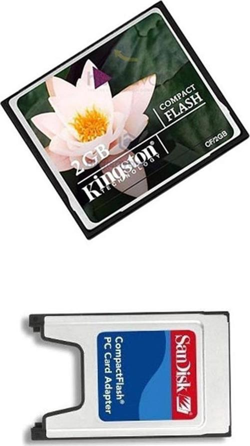 2 Gb Compact Flash Hafıza Kartı + Pcmia Kart Okuyucu