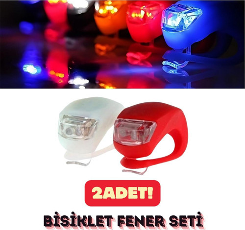 2 Adet Çok Yönlü 3 Modlu Pratik Motosiklet Scooter Bisiklet Işığı Led Işık Fener Seti