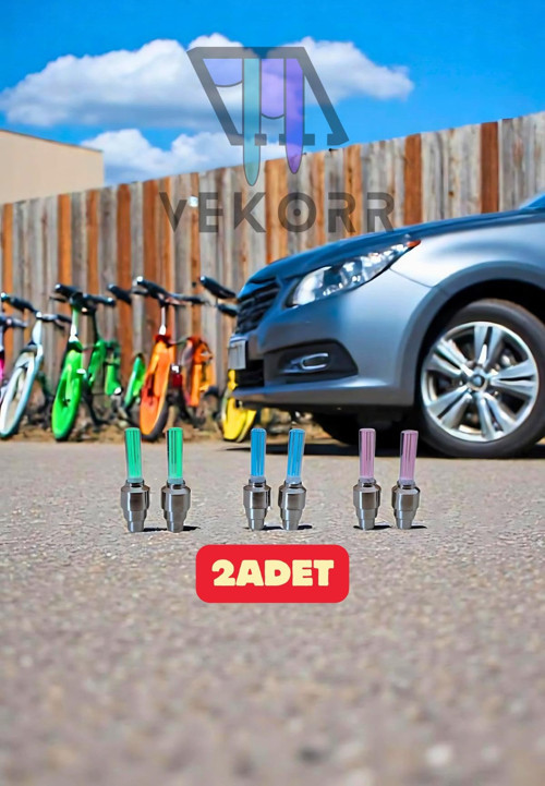 1 Çift (2ADET) Hareket Sensörlü Sibop Işık Led Işıklı Bisiklet Araba Motor Tekerlek Kapak Lambası