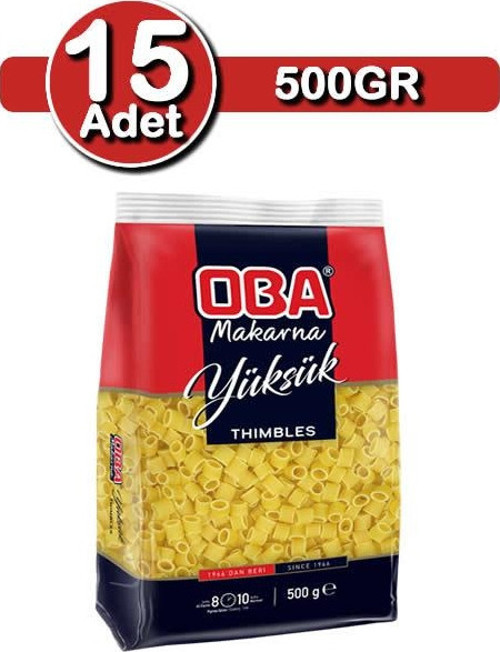 Yüksük Makarna 500 G X 15 Adet | Çoklu Stok Paketi