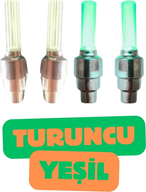2 Çift Renk Seçenekli Bisiklet Araba Motor Tekerlek Kapak Lambası Hareket Sensörlü LED Sibop Işığı