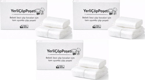 Tommee Tippee Twist & Click Çöp Poşeti Tam Uyumlu Yerli (3 Lü Yedek Set) KOVASIZ (3 Lü Set)