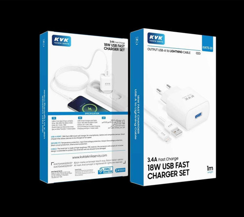 -20 18W Hızlı Şarj Seti (USB-A to Lightning 1m Kablo)