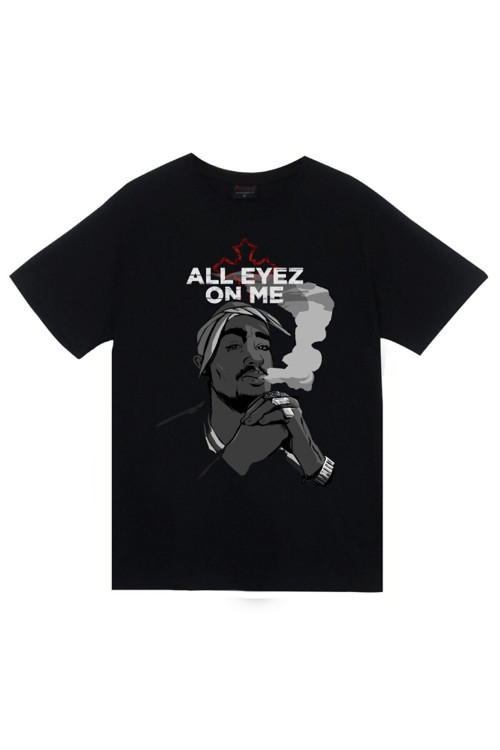 Tupac Shakur Baskılı T-shirt