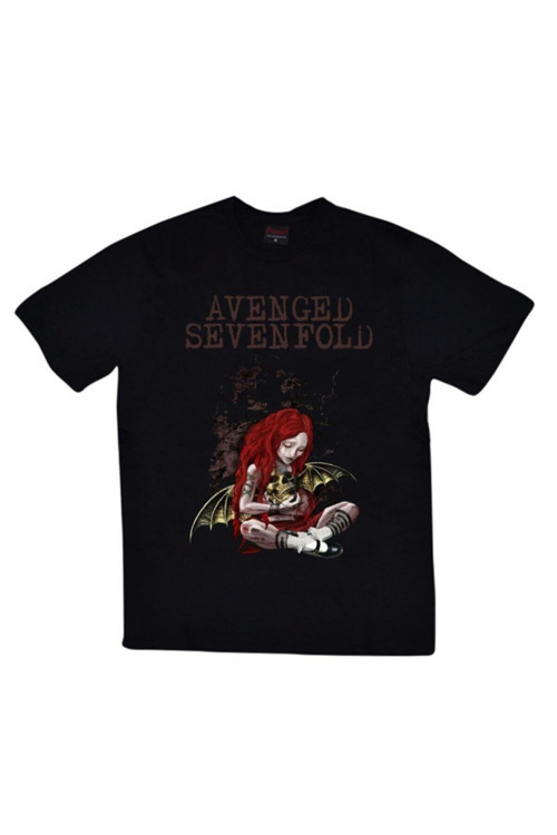 Avenged Sevenfold Baskılı Unisex %100 Pamuk Siyah T-shirt
