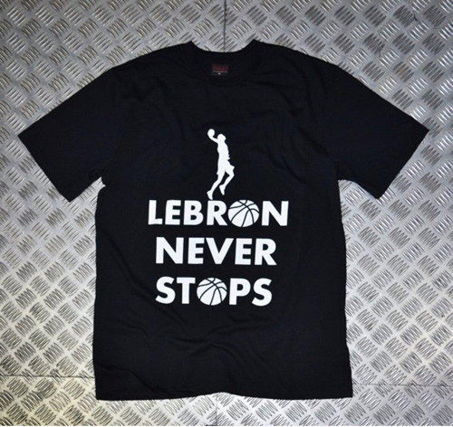 Lebron James Baskılı Unisex %100 Pamuk Siyah T-shirt