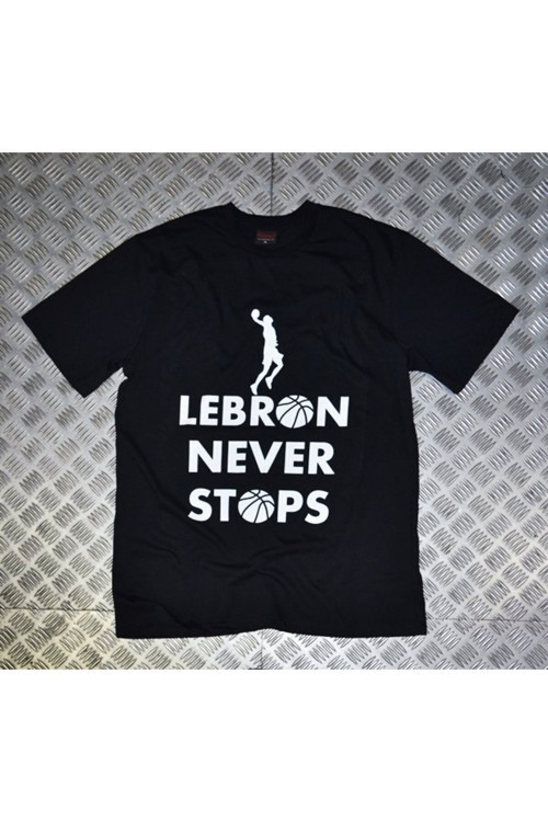 Lebron James Baskılı Unisex %100 Pamuk Siyah T-shirt