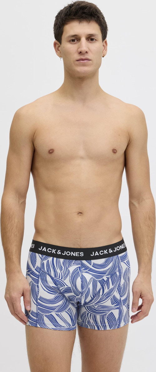 Jack & Jones Erkek 3'lü Paket Desenli Boxer Seti