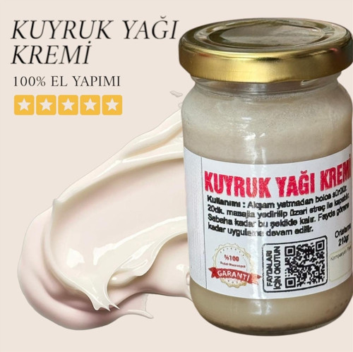 Kuyruk Yağı Kremi %100 El Yapımı Eklem Ve Kas Ağrılarını Hafifletmesine Yardımcı Brüt 200 Gr