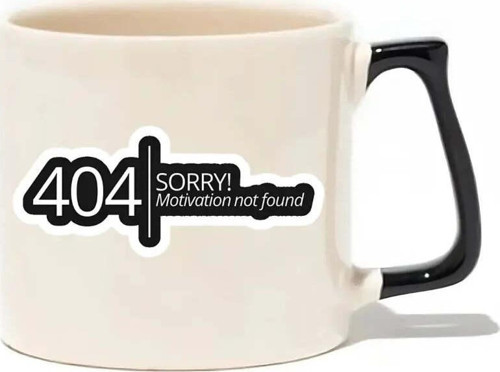 404 Sorry Motivation Not Found Lüks Kupa- Hediye Seramik Kupa