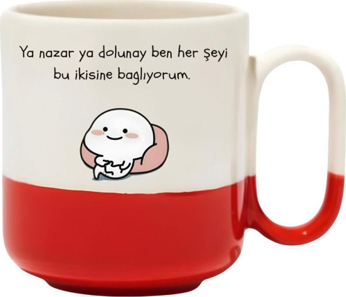 Ya Nazar Ya Dolunay Ben Her Şeyi Bu İkisine Bağlıyorum Pro Kupa - Hediye Seramik Kupa