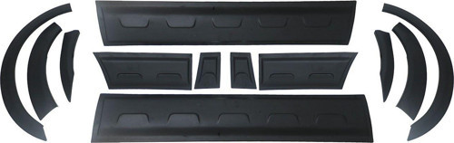 FORD TRANSIT 2002 Set 12 Parça Çamurluk Kaplama Siyah Mat Asa Kum Desen Kısa Şase